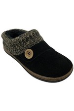 Clarks Women's Suede Clog Slippers Black