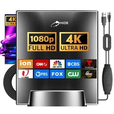 HD Digital TV Antenna for Smart TVs - Amplified, Long Range, 4K, 1080p, Free ...