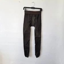 Women's Thick Faux Sheer Fleece Lined Tights Black Size Small To Medium Winter