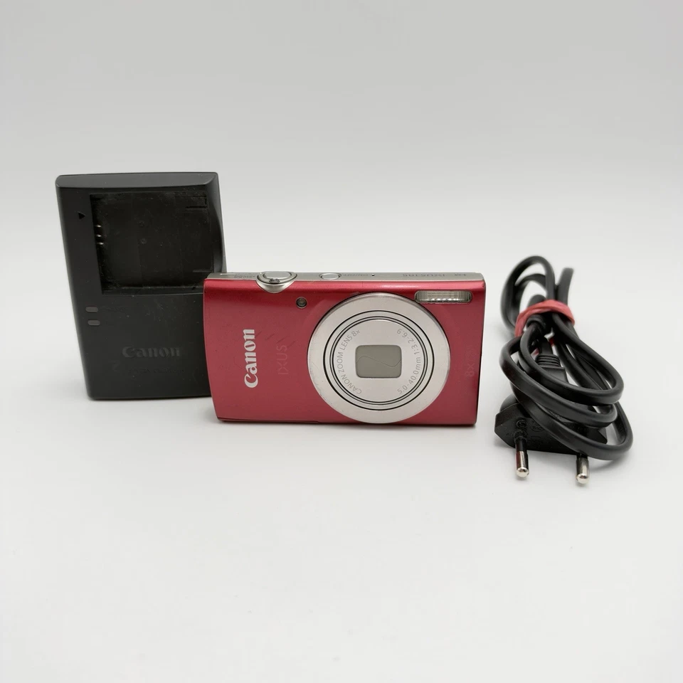 Canon IXUS 185 Rot - Kompakte Digitalkamera Reisekamera - 20 MP - Getestet LESEN - Imagen 1 de 4