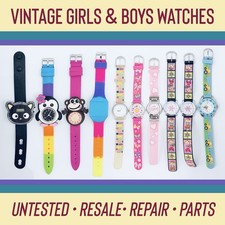 10 Used Untested Boys & Girls Watch Lot/Bundle. Timex, Foxy, Bayliner’s, D&S