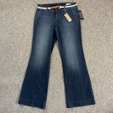 Tommy Hilfiger American Splendor Mid Rise Trouser Jeans Women 8 Flare Dark Denim