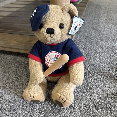 Vintage New York Yankees Plush Teddy Bear Good Stuff Company W Bat And Tags