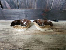 Bormioli Rocco Italian Glass Waffle Cone Ice Cream dessert bowls | Set of 2