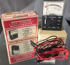 Radio Shack Tandy Micronta 1,000 OHMS/VOLT Multitester 22-027B w/Box  Cables