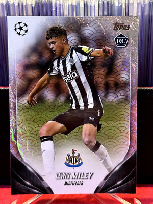 2023-24 Topps UEFA Jade Edition Lewis Miley white oil 93/99 Newcastle England