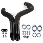 LAF Wrapped Exhaust Pipes for Harley 1984 UP Touring Softail W/ Flanges Black