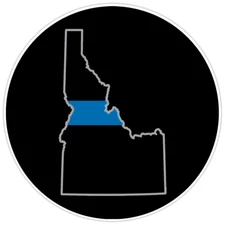 Law Enforcement Thin Blue Line Idaho State Bumper Sticker Military Decal 5"