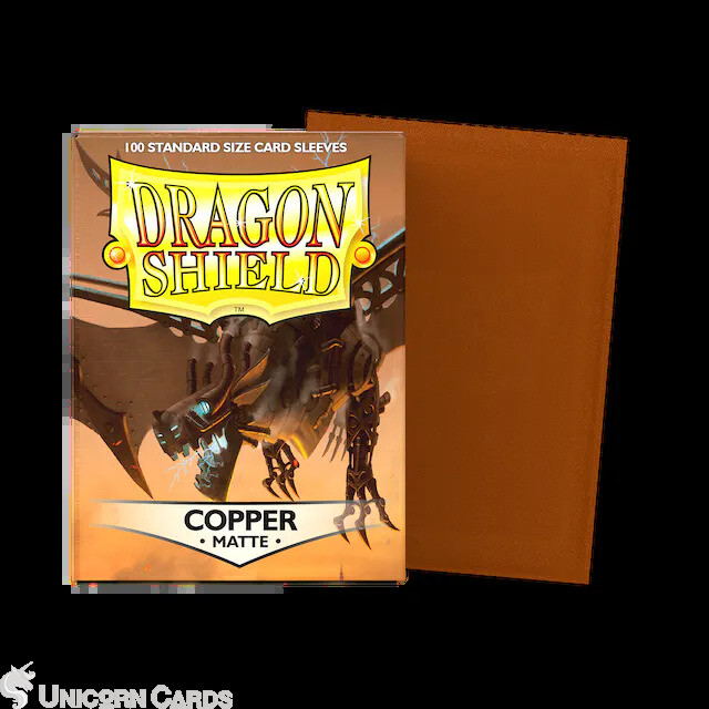 Dragon Shield Matte Copper Sleeves : Standard Size (100) - One Piece/Digimon/Pok