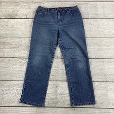 Gloria Vanderbilt Straight Leg Jeans Women Size 12 Mid Rise Denim Pants Stretch