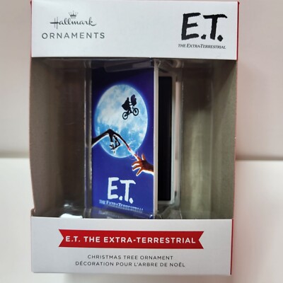 New Hallmark  E.T. The Extra-Terrestrial VHS Tape Christmas Tree Ornament 2022
