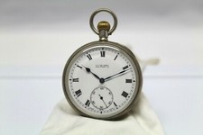 ZENITH SILVER POCKET WATCH SIZE 16s SWISS MADE SERIAL 235175 WORKING CONDITION