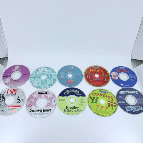 Vintage PC Game Lot of 25 Windows CD-ROM Video Games and Learning Software