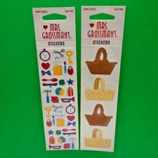 1999 Mrs. Grossman's Lot 6 Sheets Sealed HTF Rare Charms & Basket Sticker Strips