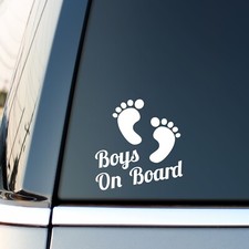 Boys On Board Funny Car Child Children Baby Kids Boy Sticker Vinyl Decal