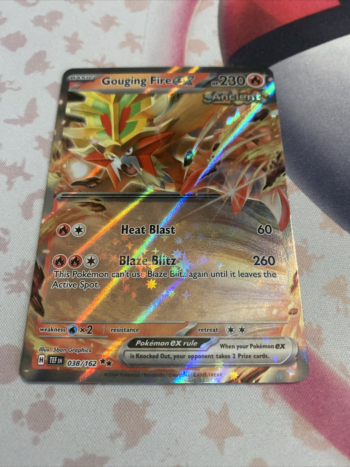 Pokémon - Temporal Forces - Gouging Fire EX - 038/162 - NM