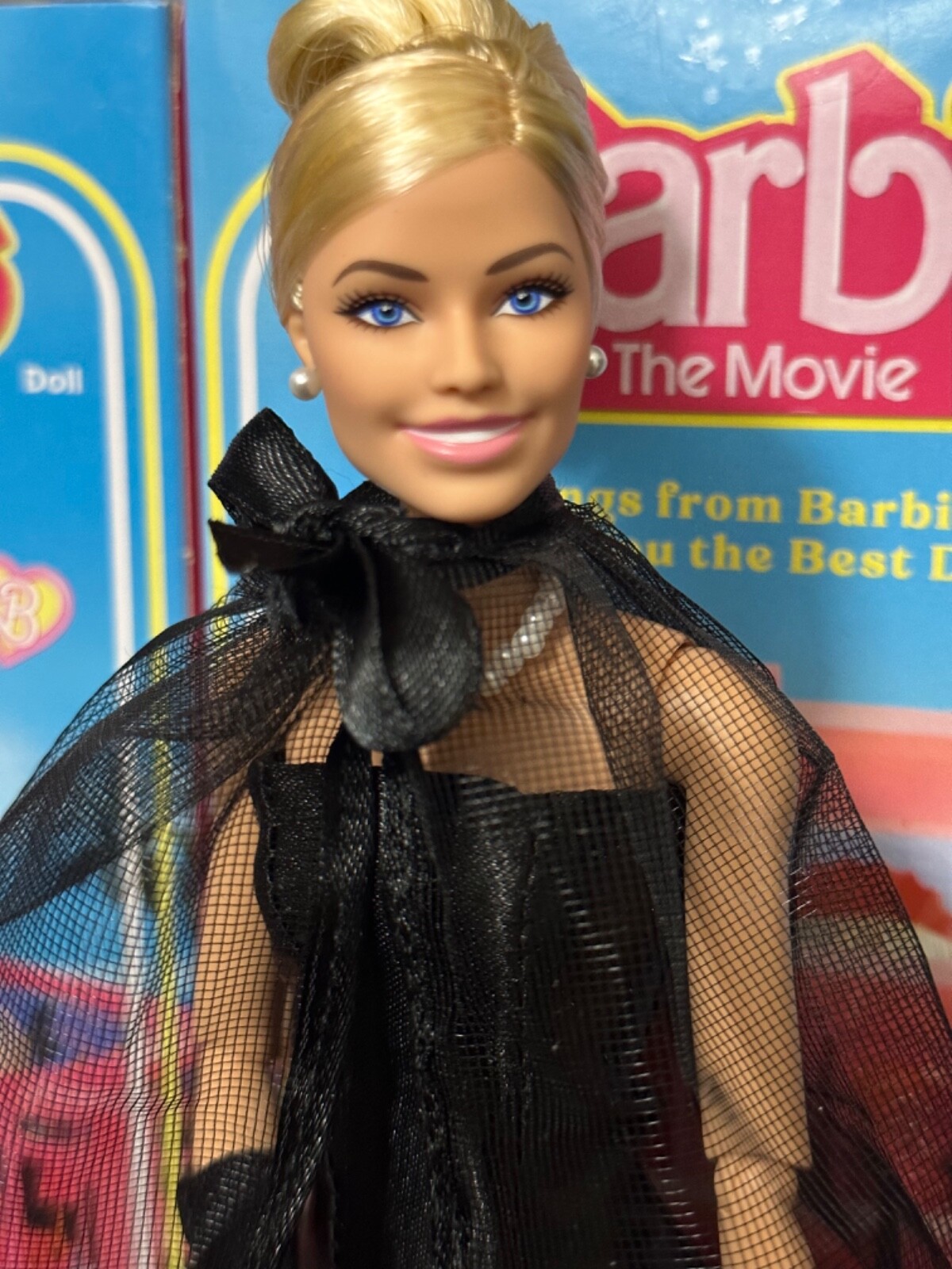 💎 BARBIE THE MOVIE DOLL BLACK MAGIC 64 ICONIC DRESS MARGOT ROBBIE 👛💄💍🌸🍸