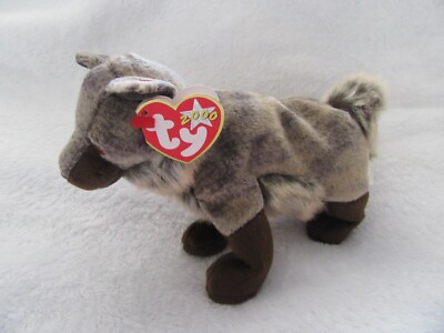 Ty Beanie Babies  Howl  the Wolf, NWT 2000 Free Shipping
