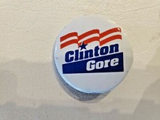 1992 Bill Clinton Clinton / Gore campaign button pin