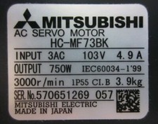 MITSUBUSHI HC-MF73BK AC SERVO MOTOR HCMF73BK New In Box Expedited Shipping