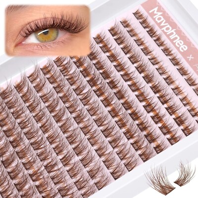 Brown Lash Clusters Lash Extensions Wispy Eyelash Clusters Naturally 154 Pcs