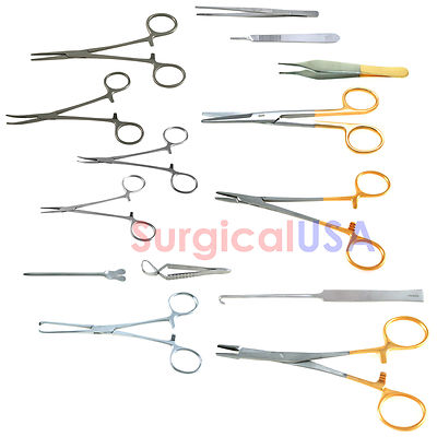 Deluxe Canine Spay Pack Set of 20 Veterinary Instruments Forceps+Needle Holders