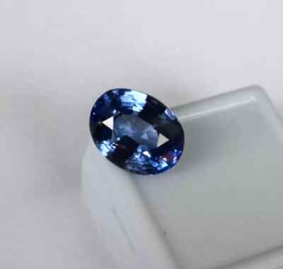 Flawless 5.7 Ct+ Ceylon Natural Blue Sapphire Oval Cut Certified Loose Gemstone