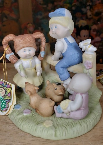 Vintage 1984 Cabbage Patch Kids Porcelain Figurines Easter Spring Summer Theme - Picture 13 of 24