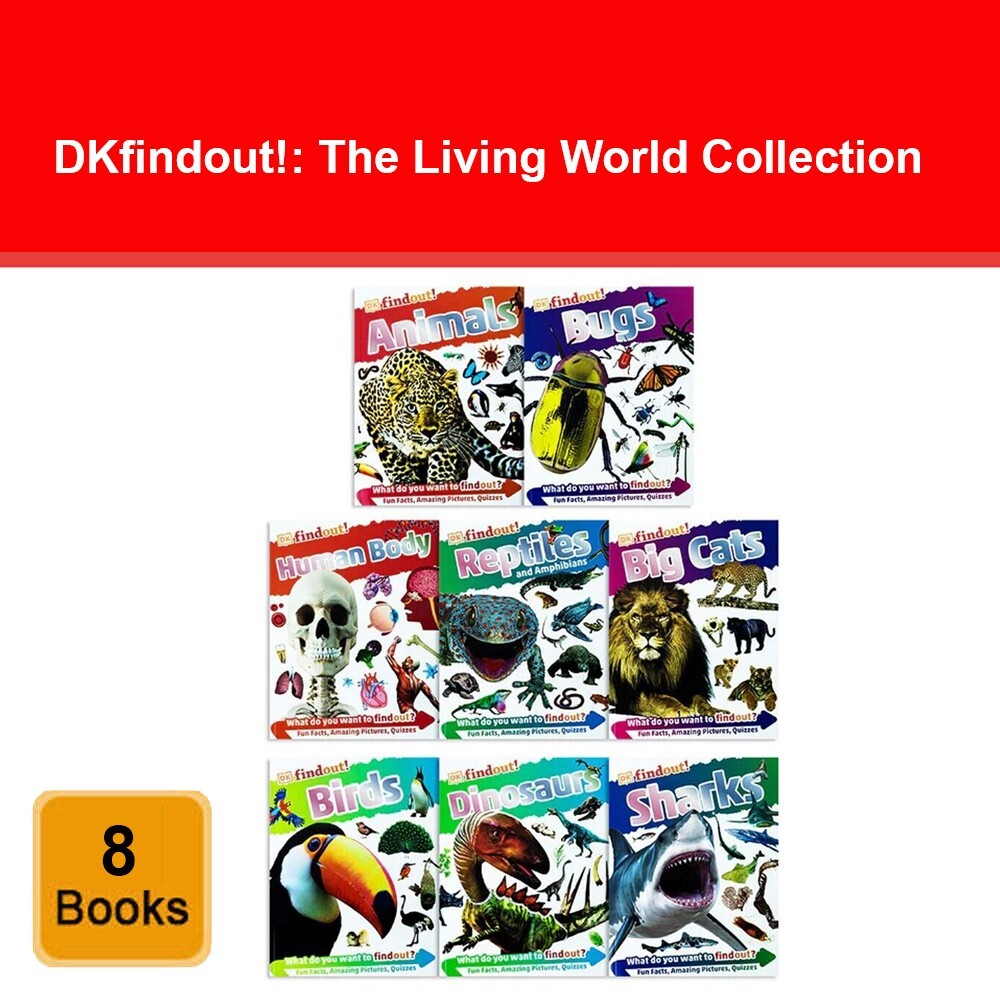 DKfindout!: The Living World Collection 8 Books Children Set Ages 6-9 Paperback