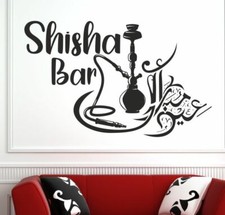 Wandaufkleber Wandtattoo Aufkleber Bar Loung Shisha Rauchen Hookah Tabak 181