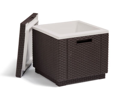 Keter Ice Cube Kühlwürfel 24H eiskalte Getränke Kühler Rattan-Optik Kühlkiste