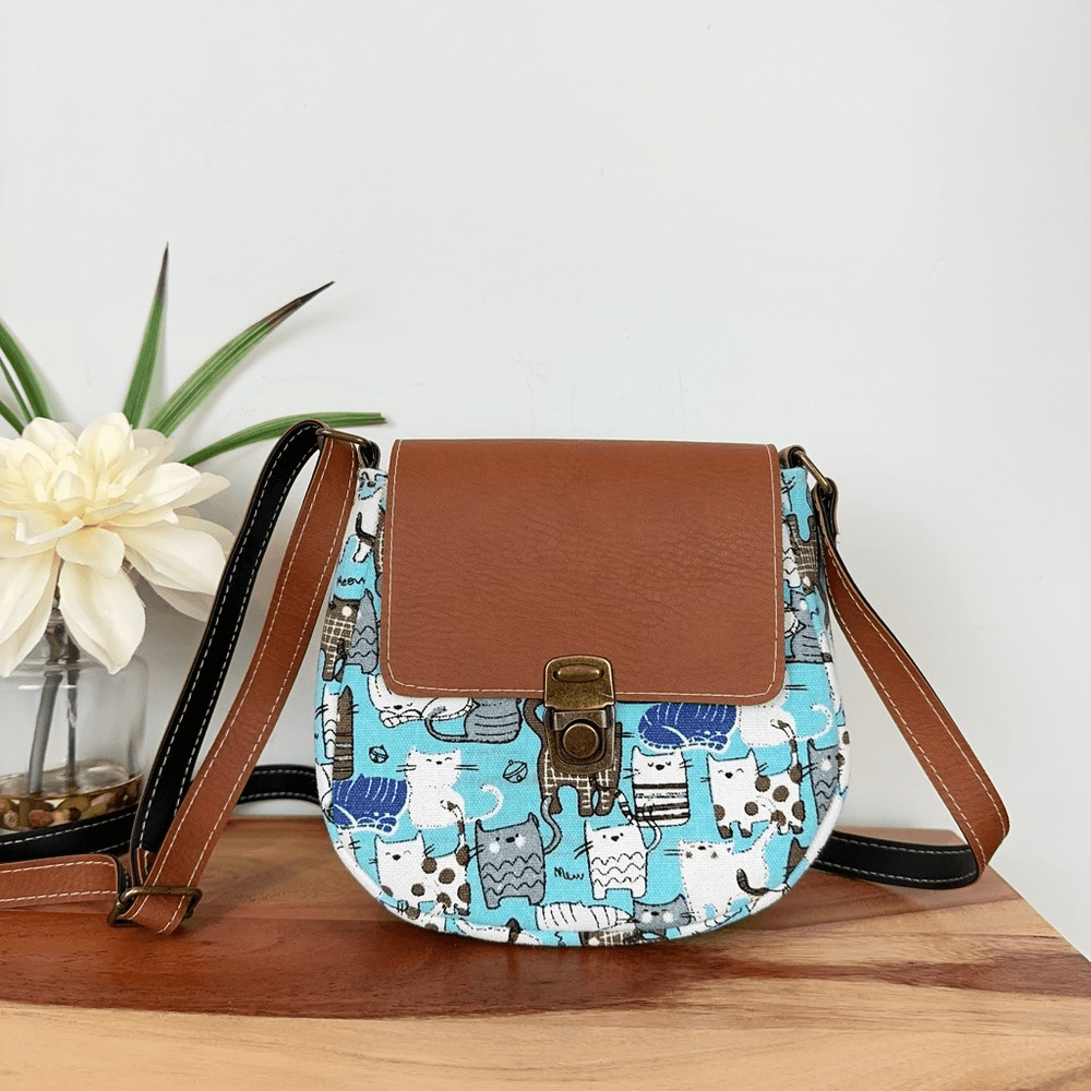 New Small Crossbody bag with cat prints | eBay