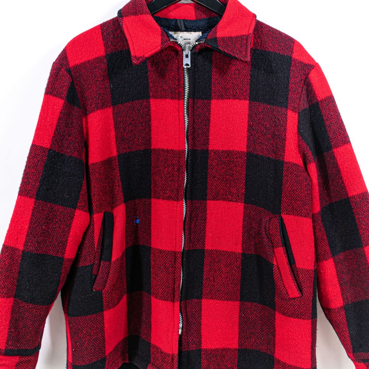 Woolrich Buffalo Plaid Zip Jacket XL VTG 70s Fleece Lined Woolrich Buffalo Plaid Zip Jacket XL VTG 70s Fleece Lined