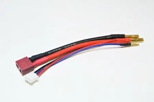 Charge/Balance LiPo Battery Adapter (Dean’s to 4mm Bullet Connector)