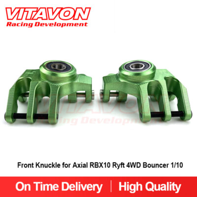 VITAVON CNC Alu #7075 Front Knuckle for Axial RBX10 Ryft 4WD Bouncer 1/10 green