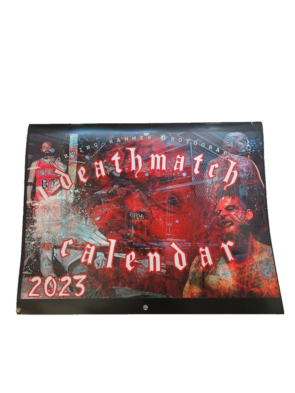 Burning Hammer Photography 2023 Deathmatch Wrestling Calendar - NEW GCW H2O ICW