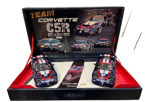 FLY 1/32 TEAM CORVETTE C5R 24 h LeMans 2003 slot car set of 2 #0171 ref # 96021