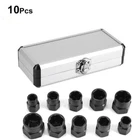 10 PC Impact Bolt & Nut Remover Locking Wheel Stud Twist Socket Extractor US