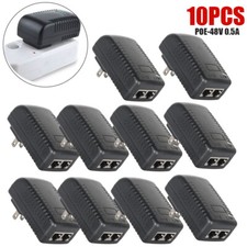 10PC POE Injector 48V 0.5A Power Over Ethernet Adapter For POE IP Camera Switch