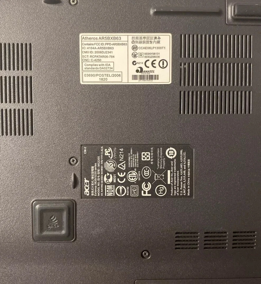 Notebook Acer Extensa 5620/5220 Series - Para Peças/Reparo - Imagem 3 de 4