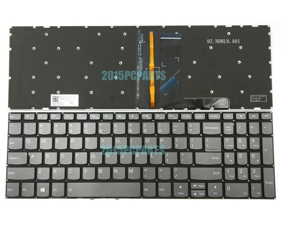 Nuevo Teclado Lenovo Ideapad 330S-15ARR 330S-15AST 330S-15IKB Retroiluminado EE. UU. Foto 4 de 4