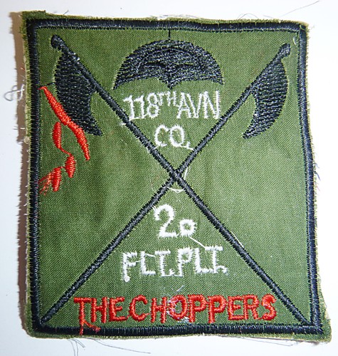 The CHOPPERS - Patch - US 118th Assault Helicopter Co - Vietnam War - W.225