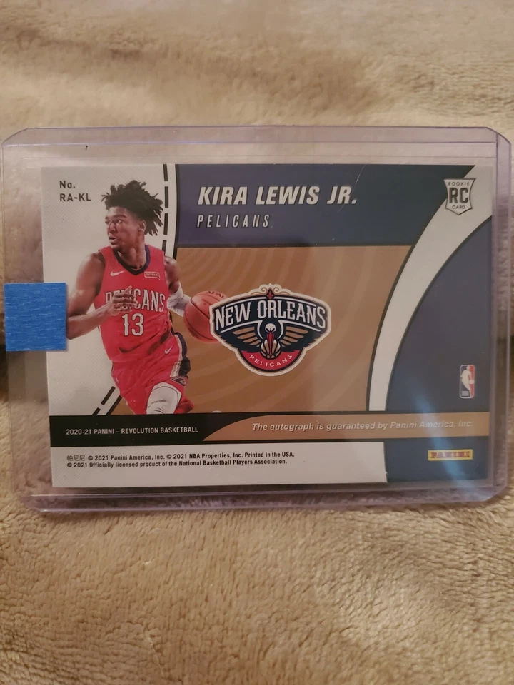 2020-21 Panini Revolution KIRA LEWIS JR AUTO ROOKIE CARD NO. RA-KL PELICANS - Image 2 of 2