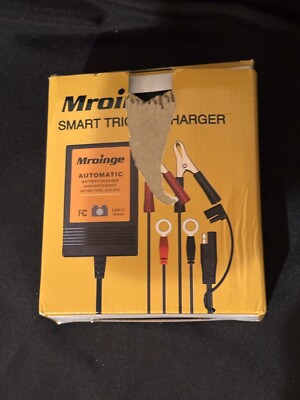 Mroinge Fully Automatic Trickle Charger and Maintainer 12V 1A Smart Battery