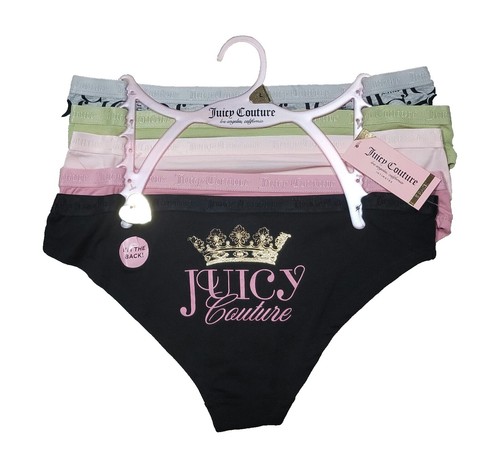 Juicy Couture 5 Pack Cheeky Panties Women's Size S Multicolor