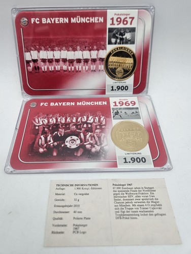 FC BAYERN MÜNCHEN MÜNZE Vergoldet Sammlung Mit Box DEUTSCHER MEISTER Pokalsiege✅ - Bild 9 von 24