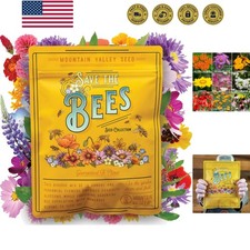 Wildflower Seeds Bulk, 2 Oz. 80,000+ Seeds – Save the Bees Mix with 19 Non-GM... 175.92 per gallon