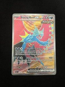 roaring moon ex pokemon card price SAR Prismatic Evolutions pushing art style by renowned illustrator Shinji Kanda Pokmon TCG Roaring Moon ex