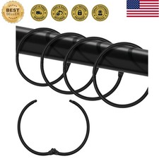 Shower Curtain Hooks Rings,24 Pcs Rustproof Metal Shower Hooks for Shower Cur...