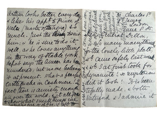 1885 Letter by Blanche Beresford Marchioness of Waterford to General Dillon